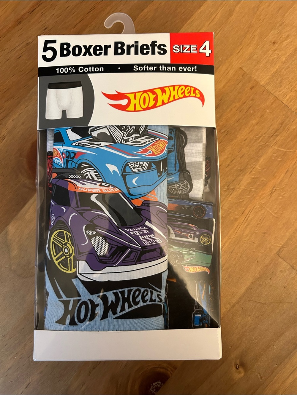 Hot Wheels Kids Boxer Briefs - 5 Pack (Size 4)
